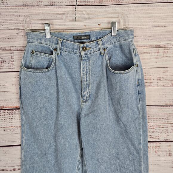 Vintage Liz Women's Baggy Jeans Size 12 Light Wash Boho Tapered 80's 90's Denim - Picture 4 of 11